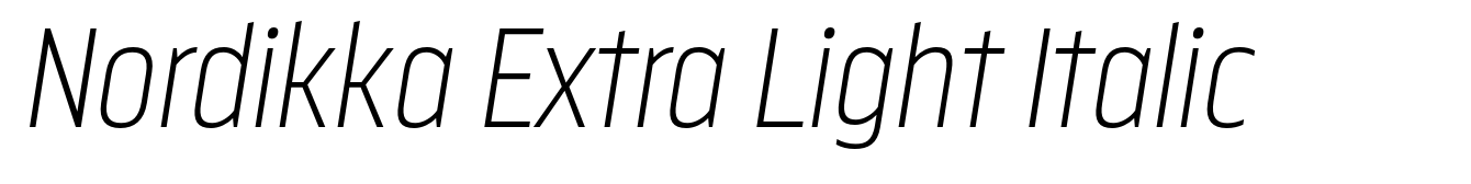 Nordikka Extra Light Italic